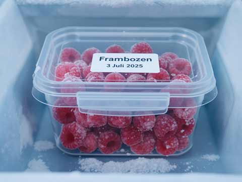 Frambozen invriezen