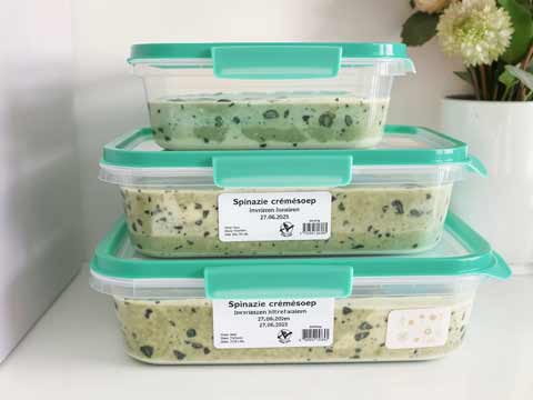 Spinazie crèmesoep invriezen