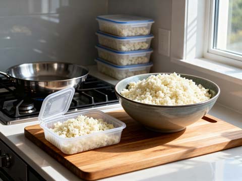 Bloemkoolrijst invriezen