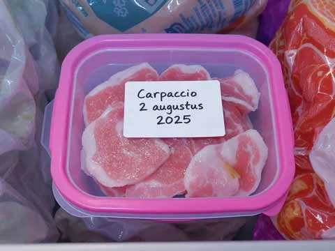 Carpaccio invriezen