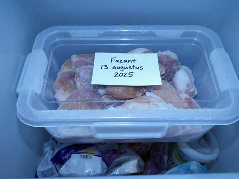 Fazant invriezen