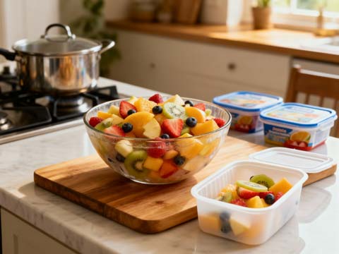 Fruitsalade invriezen