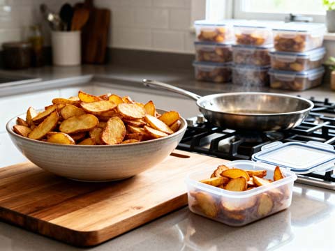 Gebakken aardappelen invriezen