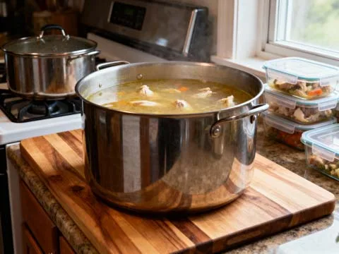 Kippensoep invriezen