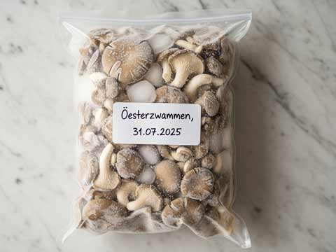 Oesterzwammen invriezen