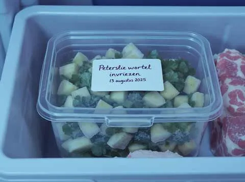 Peterseliewortel invriezen
