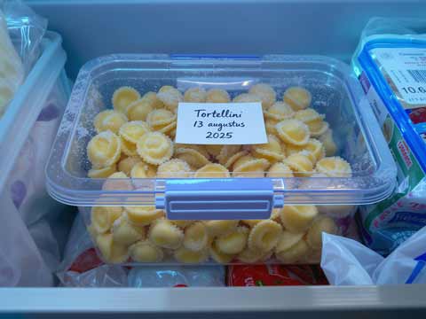 Tortellini invriezen