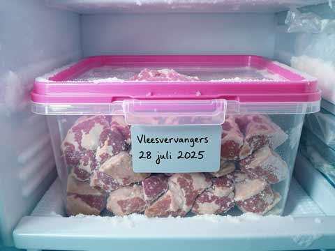 Vleesvervangers invriezen