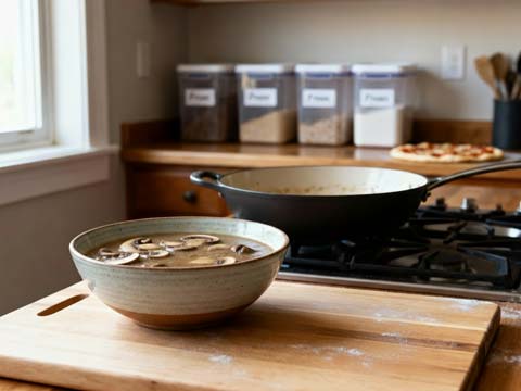 Champignonsaus invriezen