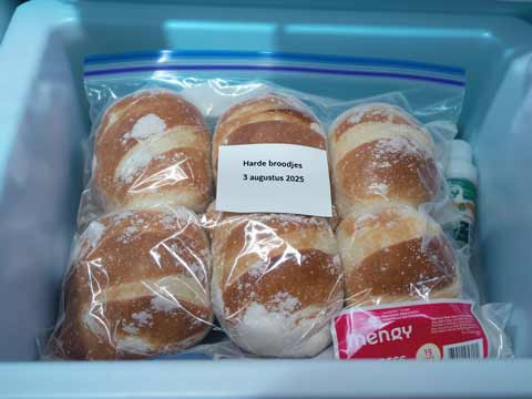 Harde broodjes invriezen