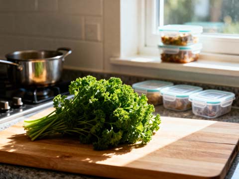 Peterselie invriezen