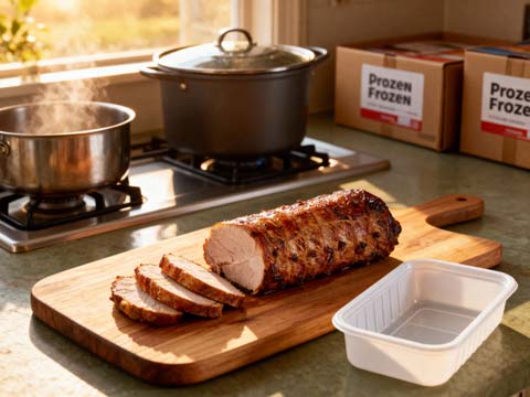 Varkensrollade invriezen