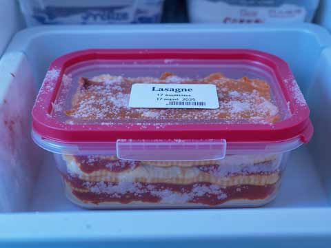Lasagne invriezen